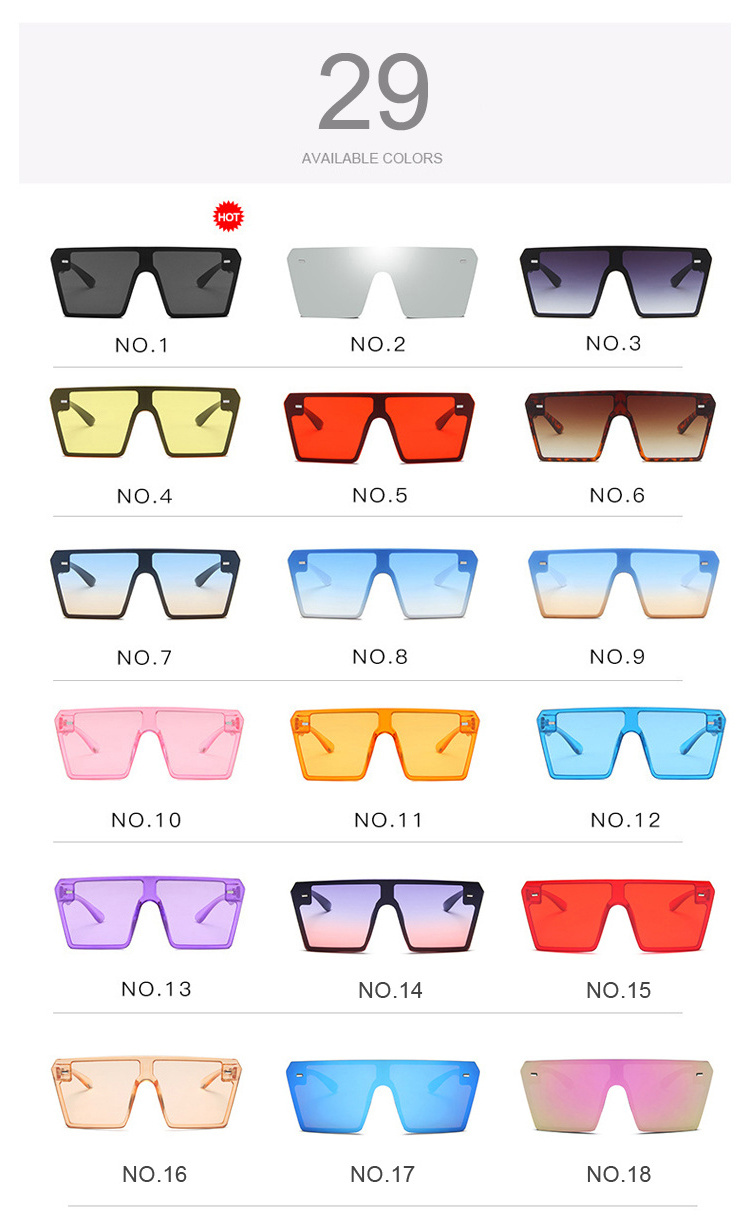 DOISYER  2021 newest fashionable dropshipping pc women oversized clear blue sun glasses one piece mirror lens sunglasses