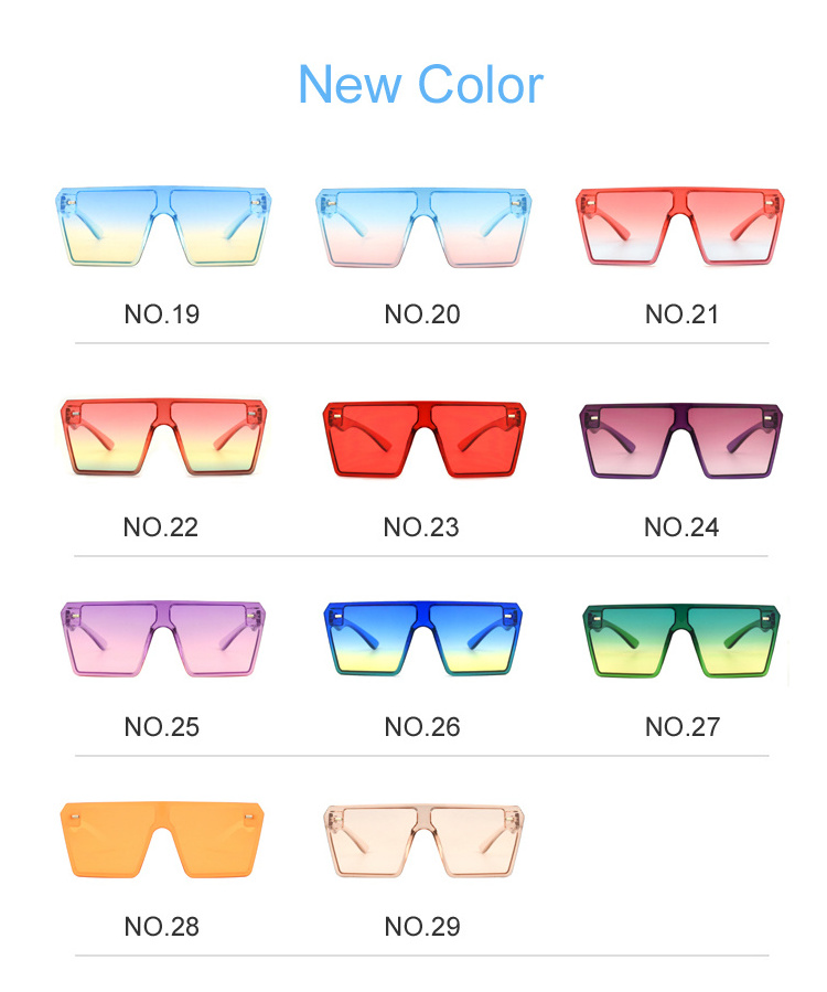 DOISYER  2021 newest fashionable dropshipping pc women oversized clear blue sun glasses one piece mirror lens sunglasses