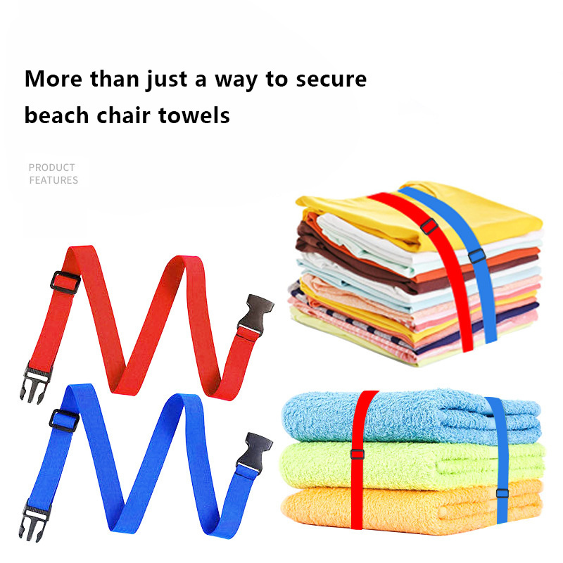 Towel Bands for Beach Chairs Adjustable Beach Towel Holder Elastic Chair Clips Towel Straps for Beach Pool