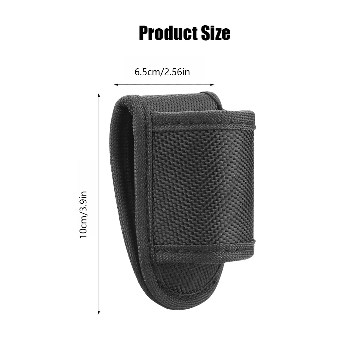 1680D Nylon Flashlight Holder - Compact Light Holder, Duty Belt Flashlight Carrier Holster