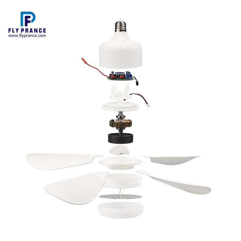 Factory wholesale ceiling fan lights high brightness dimmable adjustable wind speed E27 lamp base LED fan lights bulb