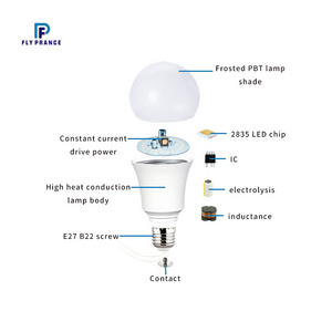 Domestic emergency bulb 9w 12w 15w 24w LED high brightness long life bulb