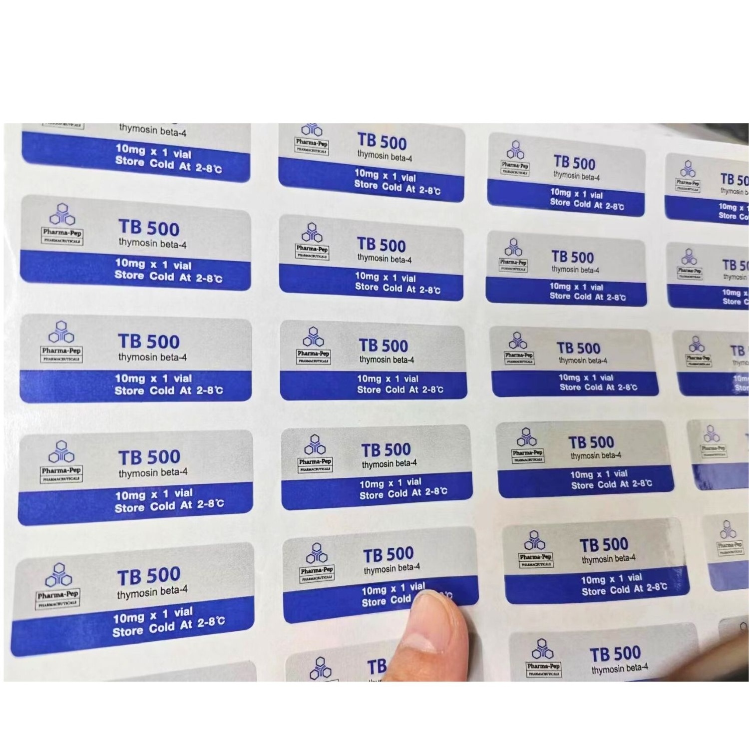 Custom Vial Label Peptide Nasal Spray Melanotan 2 Labels for 2ml Peptide Bottles