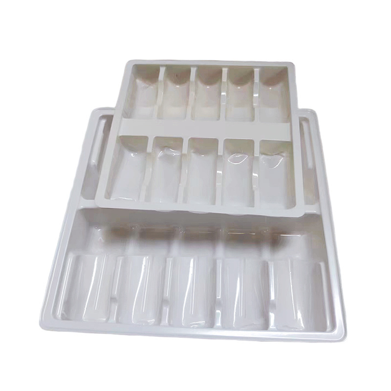 Ready Stock RTS 2ml Blister White Double 2 Vials Hole 2ml 3ml Plastic Tray for HGH bottle