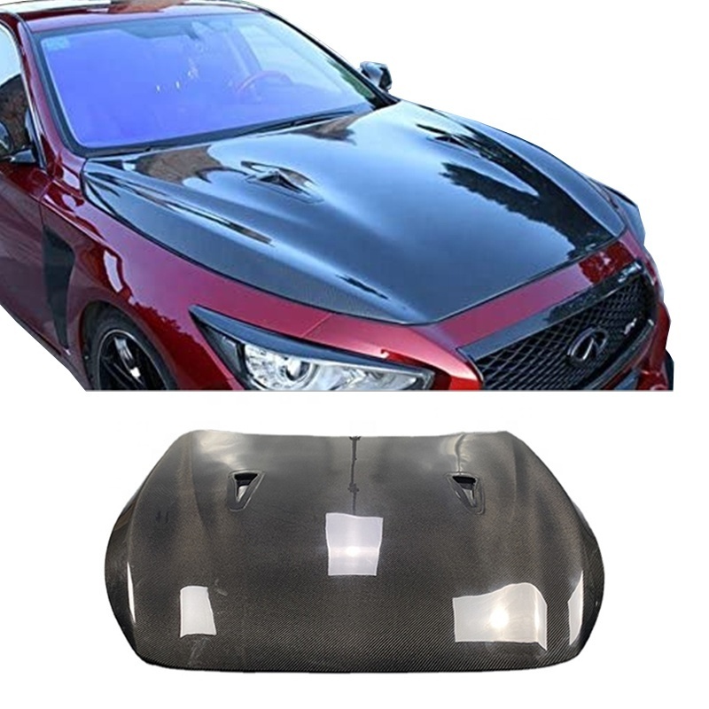 High quality body kit carbon fiber bonnet for  Q50 GTR style hood