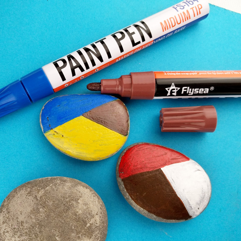 Oil-based opaque ink paint marker pen 54 Colors Set Paint Oil Based Permanent Marker Pen Glass Metal Wood Waterproof