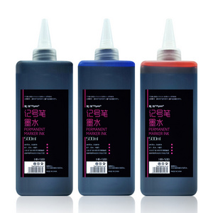 Flysea Factory Direct Sale 500 ML Oil-Based Permanent Marker Ink 3 Colors Oil-Based Marker Ink Refill