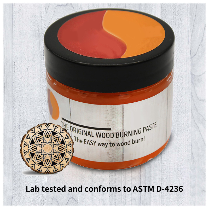 The Original Wood Burning  Heat Activated Non-Toxic Paste for Crafting & Stencil Wood Burning