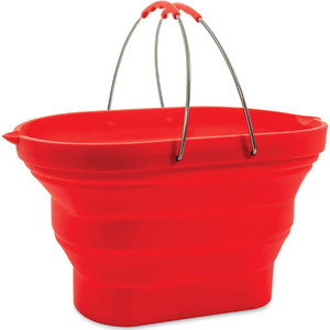 Household Cleaning Tool Out Door Hand Cross Portable Bag Silicone Folding Bucket Collapsible Ice Bucket for Camping