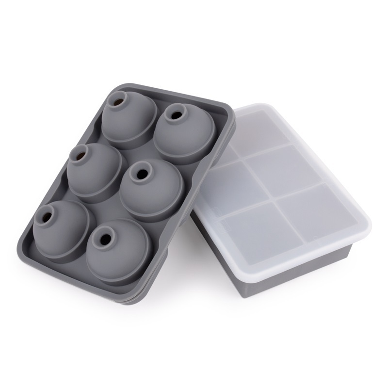 6 Cavity Large Cube Silicone Ice Tray Bandeja De Hielo Giant 2 Inch Ice Cubes Keep Your Drink Cooled for Hours