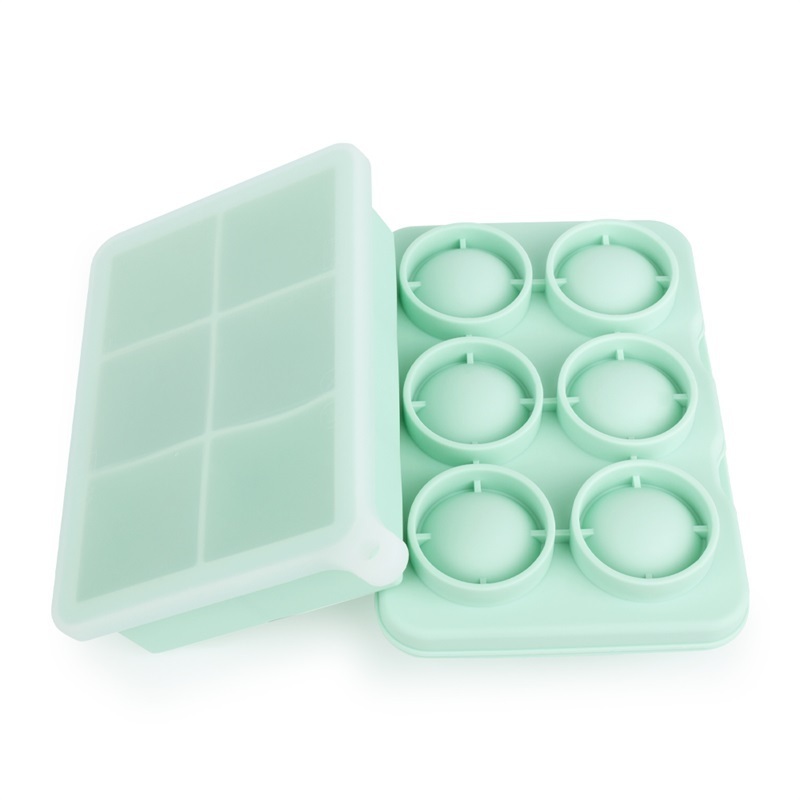 6 Cavity Large Cube Silicone Ice Tray Bandeja De Hielo Giant 2 Inch Ice Cubes Keep Your Drink Cooled for Hours