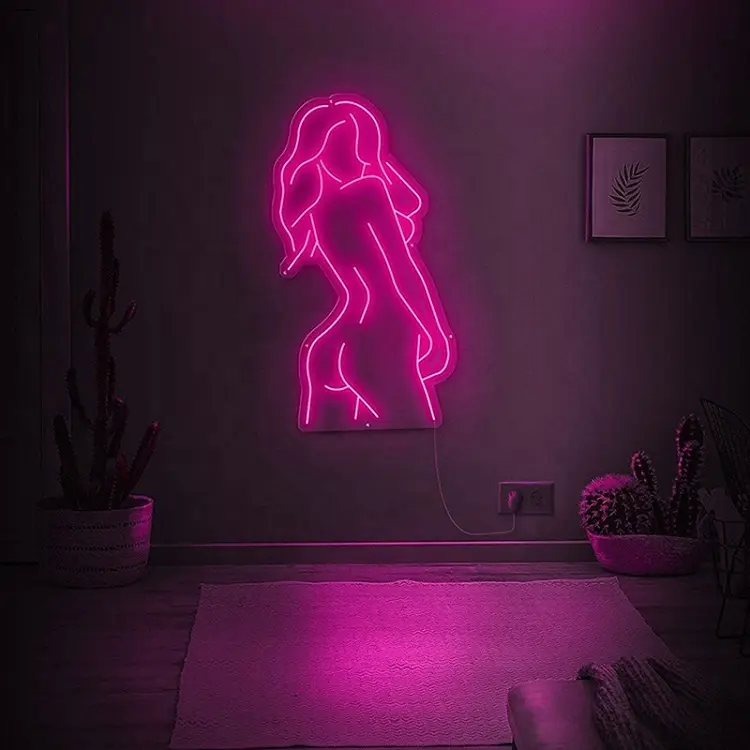 Sexy Woman Body Neon Sign Lights Room Wall Decoration Hanging Art Naked Girls LED Neon Lights Atmosphere LED Neon Electronic