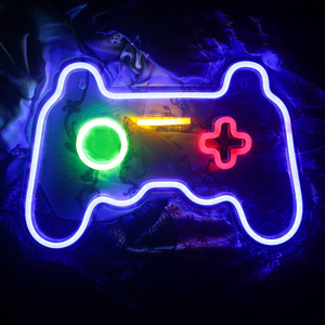 Game Shaped Neon Signs Neon Lights for Wall Decor 16''x 11'' Game pad Neon Signs for Bedroom Children Gaming Zone  Part