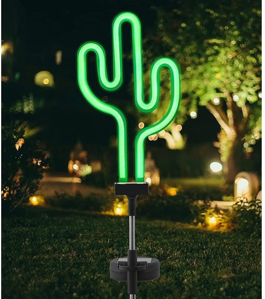 hot selling products solar led flamingo neon light best for outdoor garden decoration