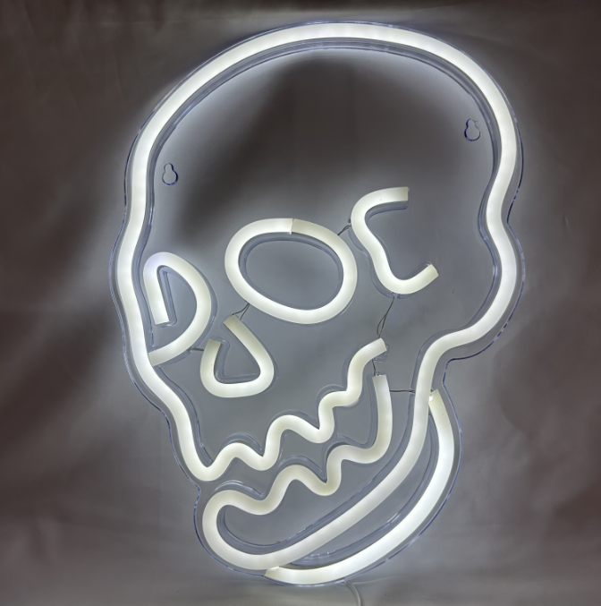 pumpkin face neon Signs Wall Light Battery USB Powered for Room Wall Decoration.