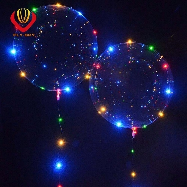 new product ideas festival birthday decoration led bubble balloons 20 inch PVC Transparent Balloon