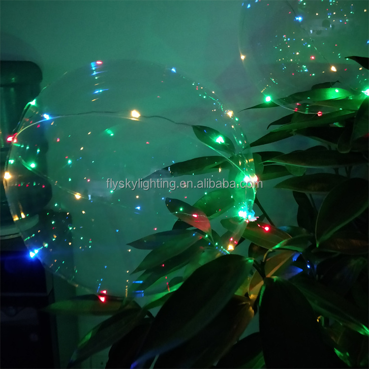 21 inch led clear bobo balloon in Event & party supply LED Lamp String PVC Transparent Bobo Balloon