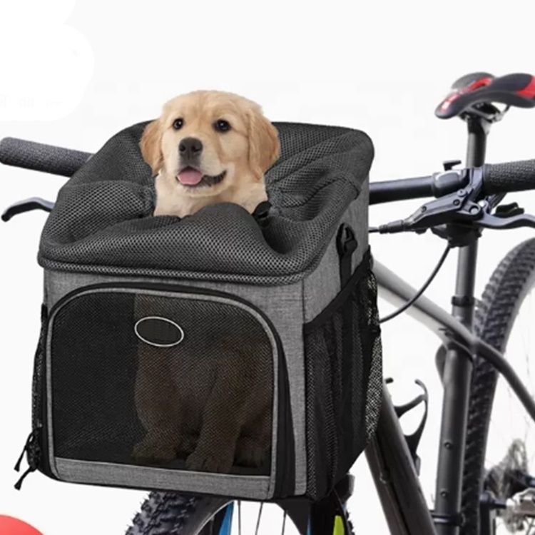 Dog Bike Basket Soft-Sided Sling Travel Carrying Pet Carrier Backpack for Medium Dog Cat Puppies