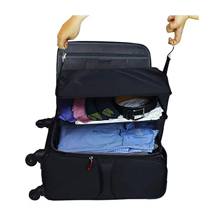 2024 Custom New Designer Stow Go Travel Luggage Organizer With Built In Hanging Shelves and Laundry Storage Compartment Bag