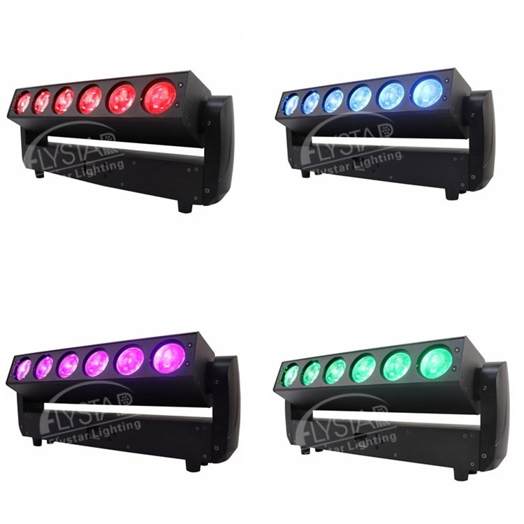 Newest nigh club dj lighting 6*40W led RGBW 4in1 pixel beam bar zoom wash moving head