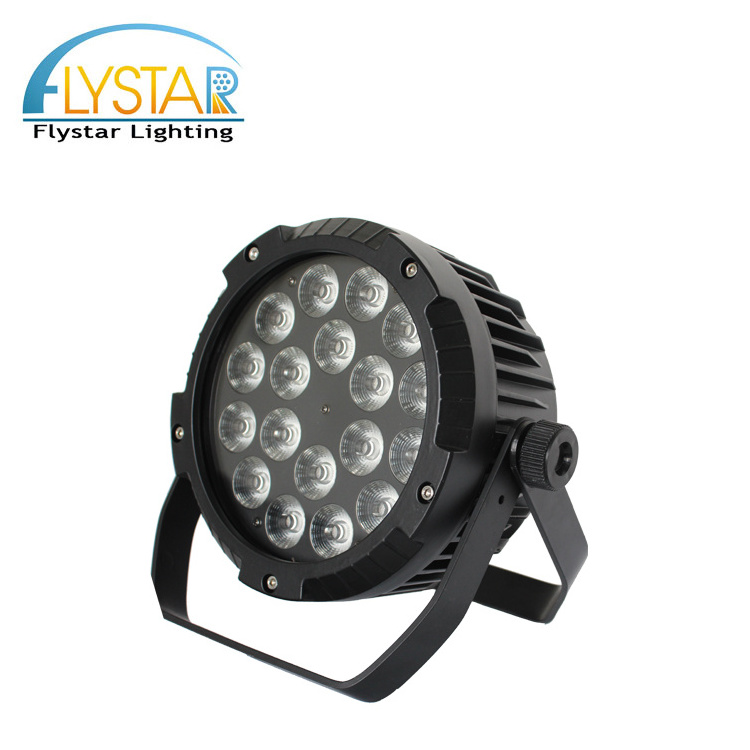 Cheap DMX512 Indoor LED Slim Flat PAR Can PAR 64 Light 18PCS 15W RGBWA LED PAR Light dj concert club