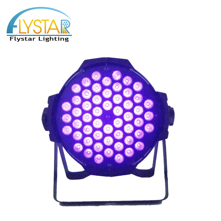 China stage light dmx control 54pcs 3w  uv led par lights