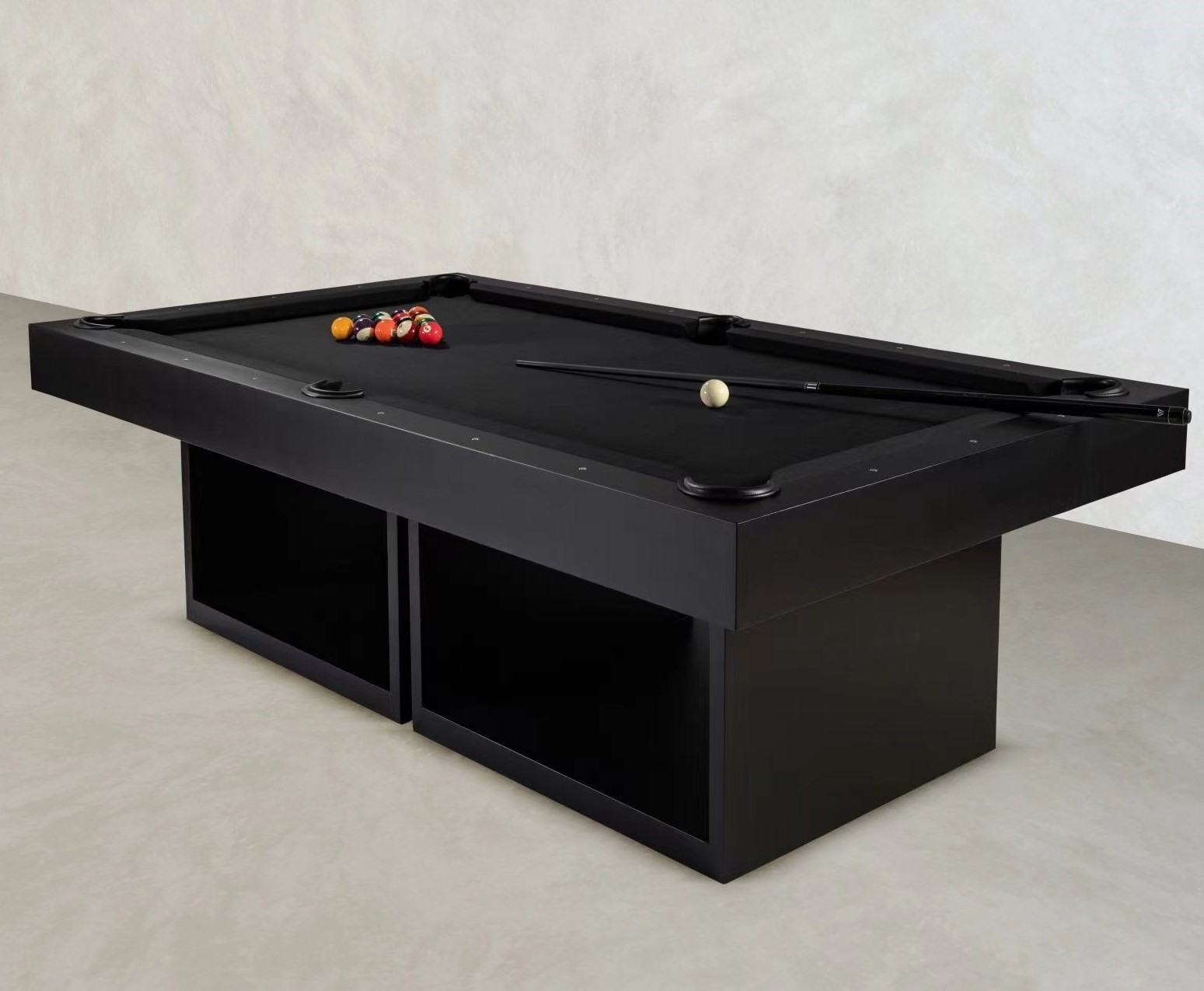 2024 Modern Chinese New Design Custom Luxury 8 Ball Billiard Pool Tables with Leather Pockets and Solid Wood Legs