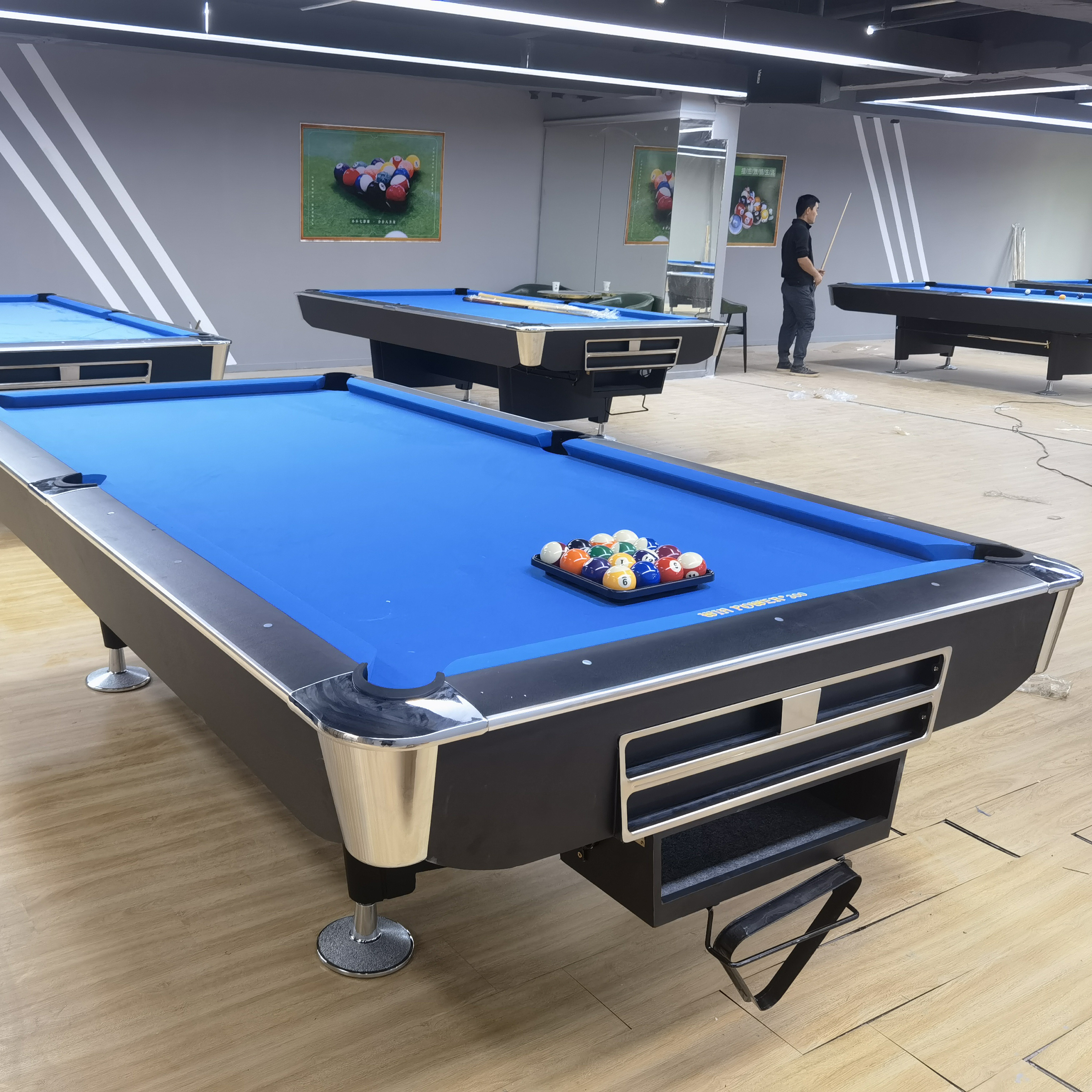 Factory direct cheap American style automatic ball return system Solid wood marble 8ft 9ft pool billiard table