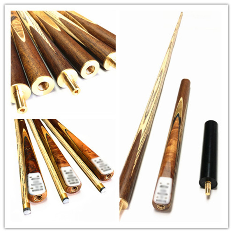 Hot sale 3/4 Joint 57 inches 145cm with 9mm 10mm 11.5mm Cue Tips Made of Ash Wood and Ebony billiard pool cues