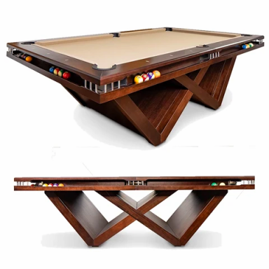 China New Design Modern 3 Cushion Slate Solid Wood W Leg Billiards 8ft 9ft Pool Table for Sale