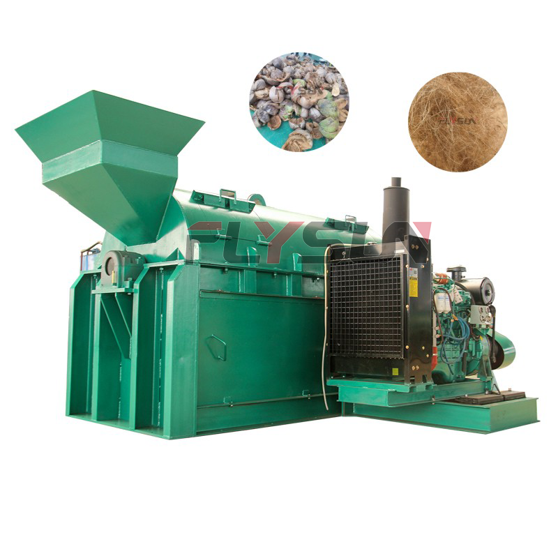 Coconut shell husk shredder machine chips coco peat grow machine coco peat crushing machine