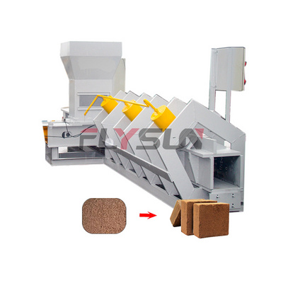 Malaysia site cocopeat block press machine  coconut peat block coco coir brick making machine