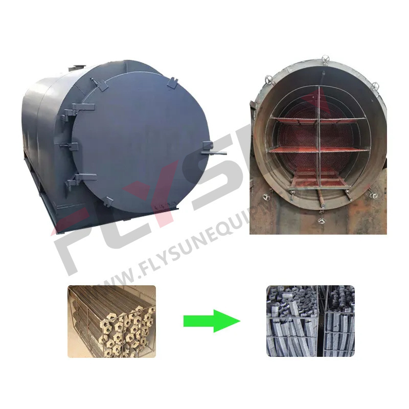 Discount price  Horizontal Carbonization Furnace Biomass Charcoal Making Machine Charcoal Kiln For Sale