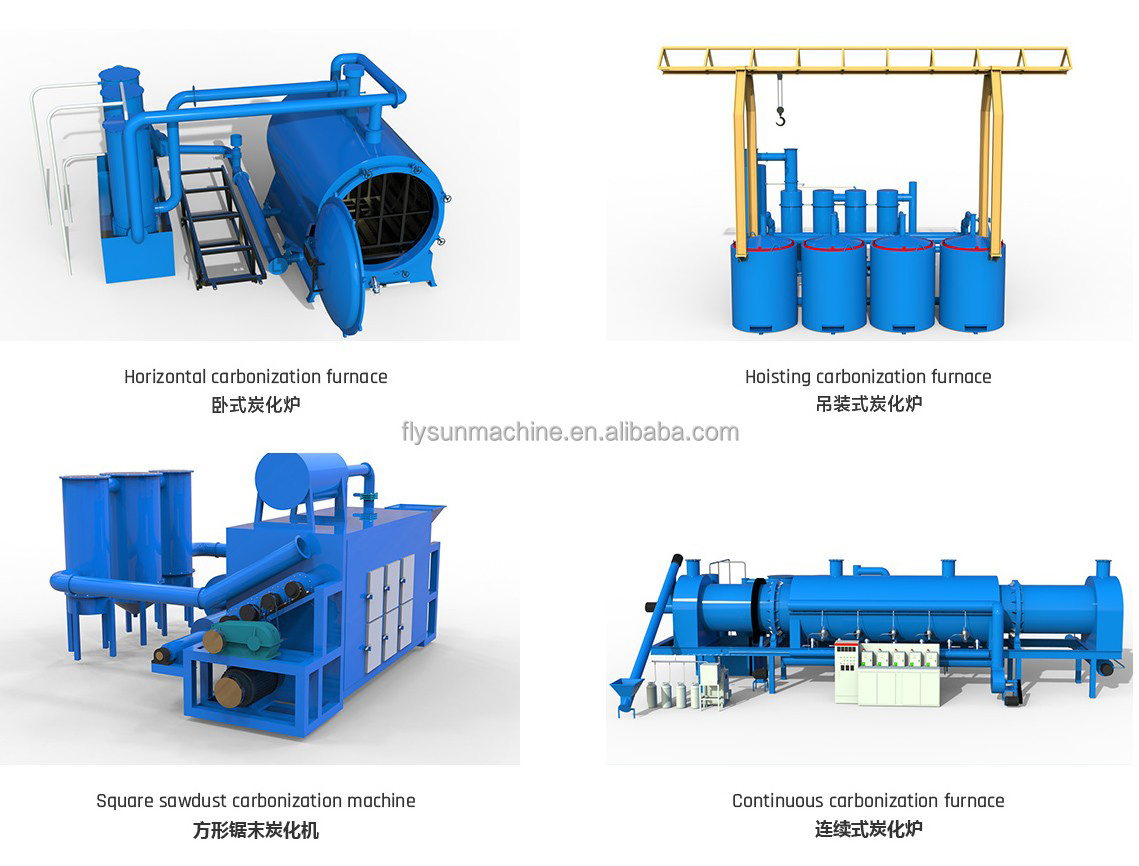 Discount price  Horizontal Carbonization Furnace Biomass Charcoal Making Machine Charcoal Kiln For Sale