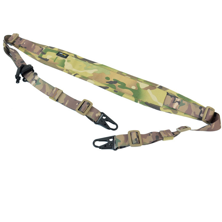 Tactical  Sling Quick Adjust with HK Hook, Shoulder Pad Sling Ar Sling for Hunting and Outdoor Keychain