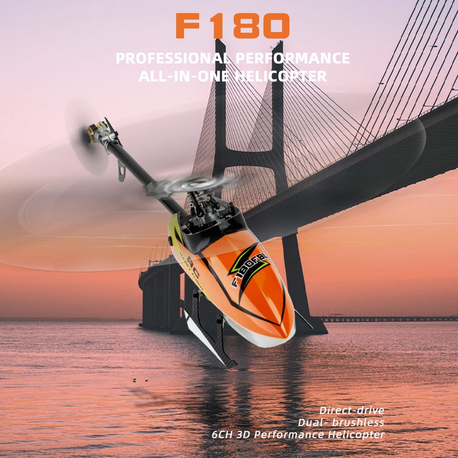 Flytec H05NL 2.4GHz 6CH Flybarless 3D/6G Stunt Helicopter RTF Dual Brushless Motor RC Helicopter