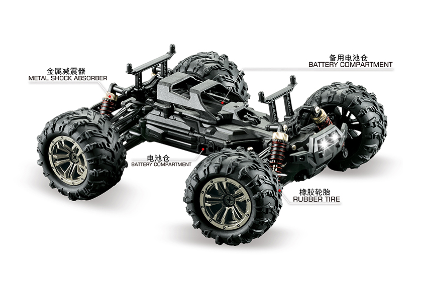 Monster Truck racing car remote 2.4G 4WD 1/20 High-Performance Anti-Skid Tire 28km/h High-Speed RC Car Car Toys