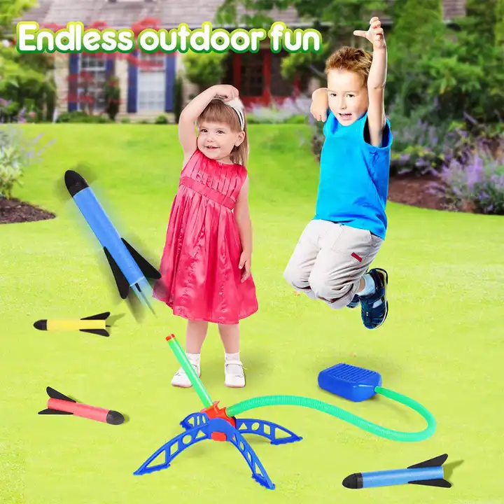 Pedal Skyrocket Foam Air Pump Rockets Inflatable Launcher 200 Feet Shooting Game Christmas Gifts For Kids Sport Toys