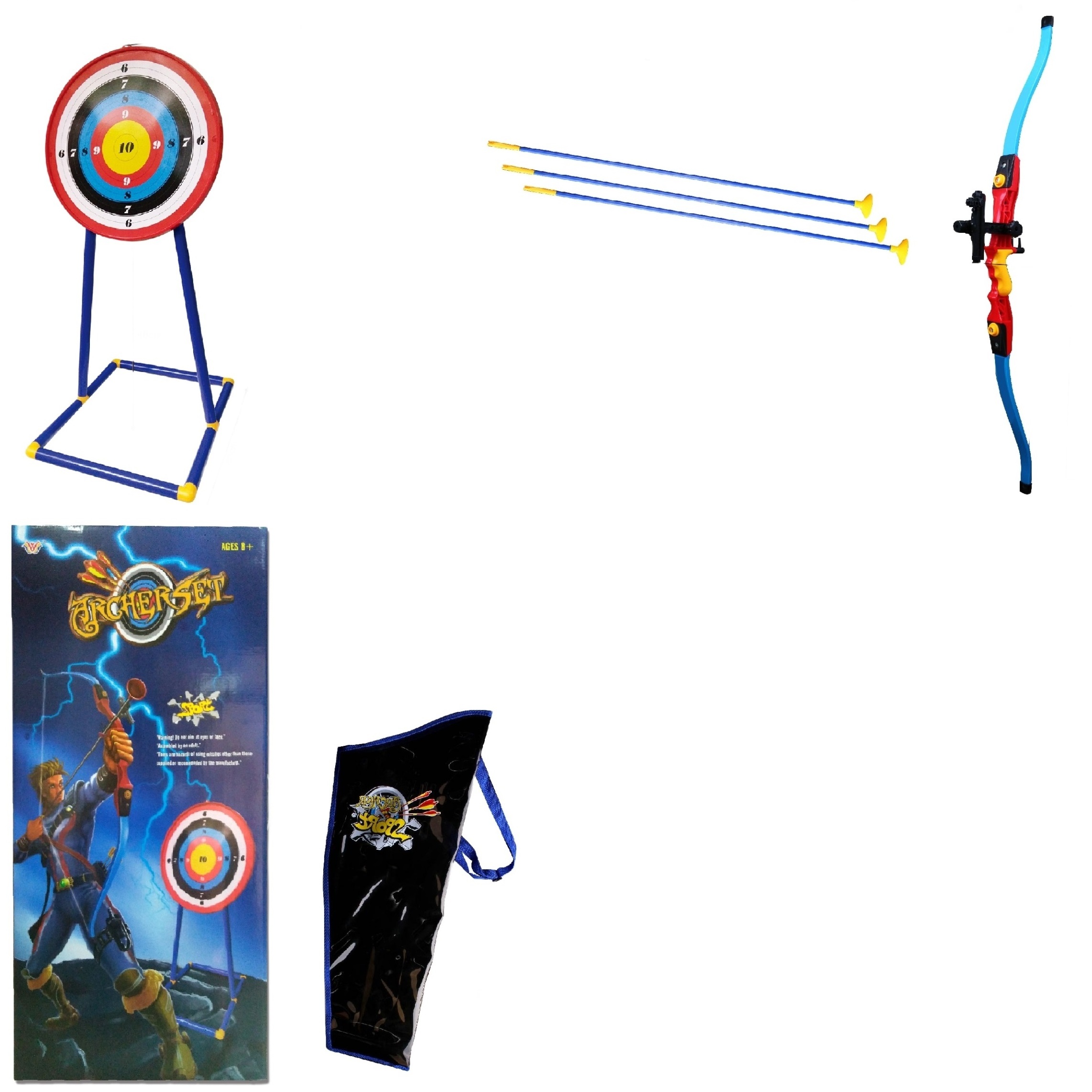 Popular Outdoor Shooting Sports Games Plastic Children Toy Cheer Compound Bow Arrow Kit With Target Rack Compound Bow Slingshot