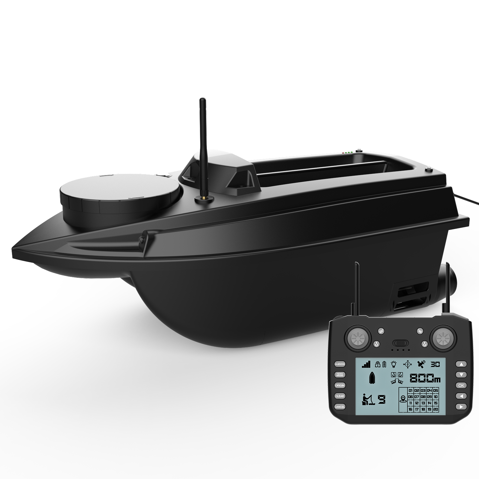 Flytec V030 High Speed 3KG Capacity Dual Middle Tanks GPS RC Fishing Bait Boat For 800M Control Range,180 Storage Points