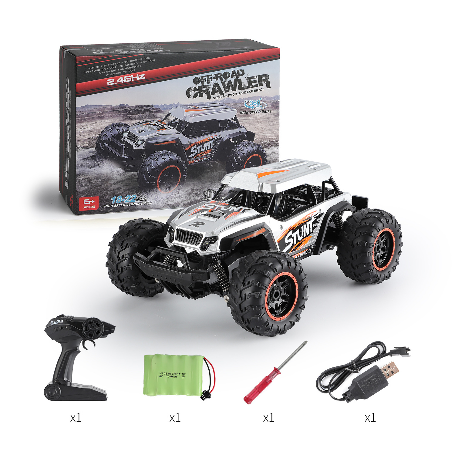 2.4Ghz All Terrains Off-road Climber Electric Toy RC Car 4WD High Speed Remote Control Big Wheel Car For Kids