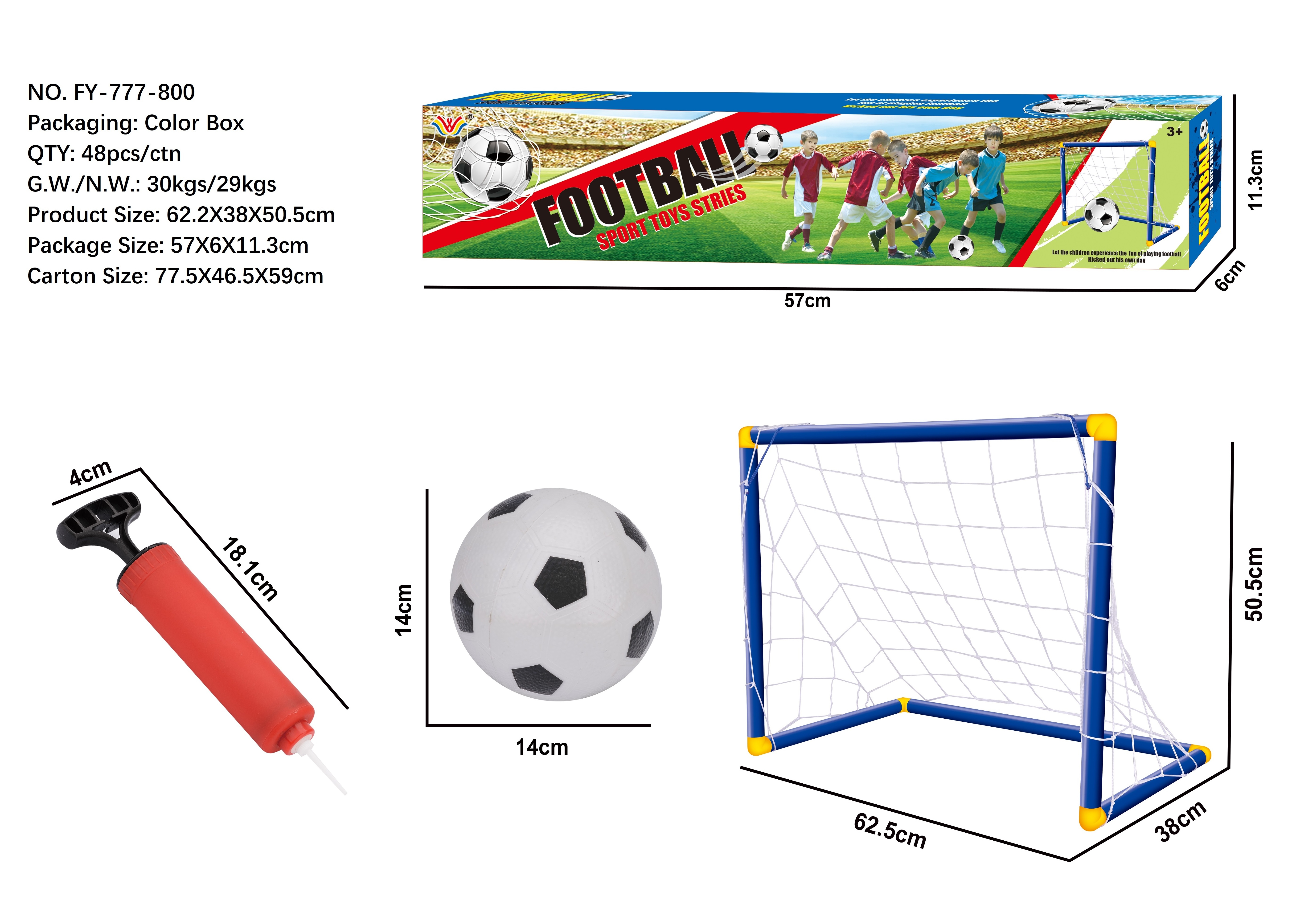 Little Footballer Kids Outdoor Football Goal Nets Soccer Game Kits Play Set Mini Boys Toy With Ball