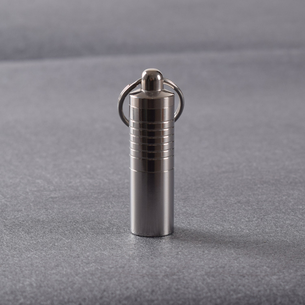 Custom stainless steel pill case Portable Waterproof Mini travel pocket stainless steel pill box