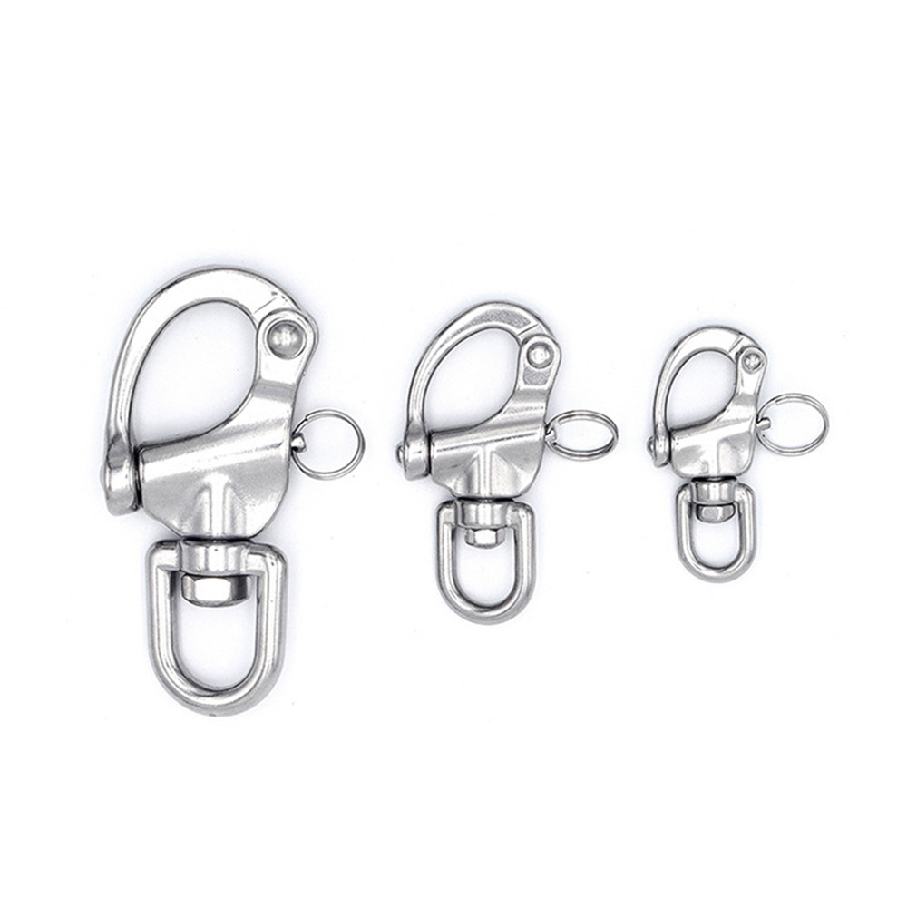 70mm Marine Hardware High Polished 316 Stainless Steel Eye Swivel Snap Shackle