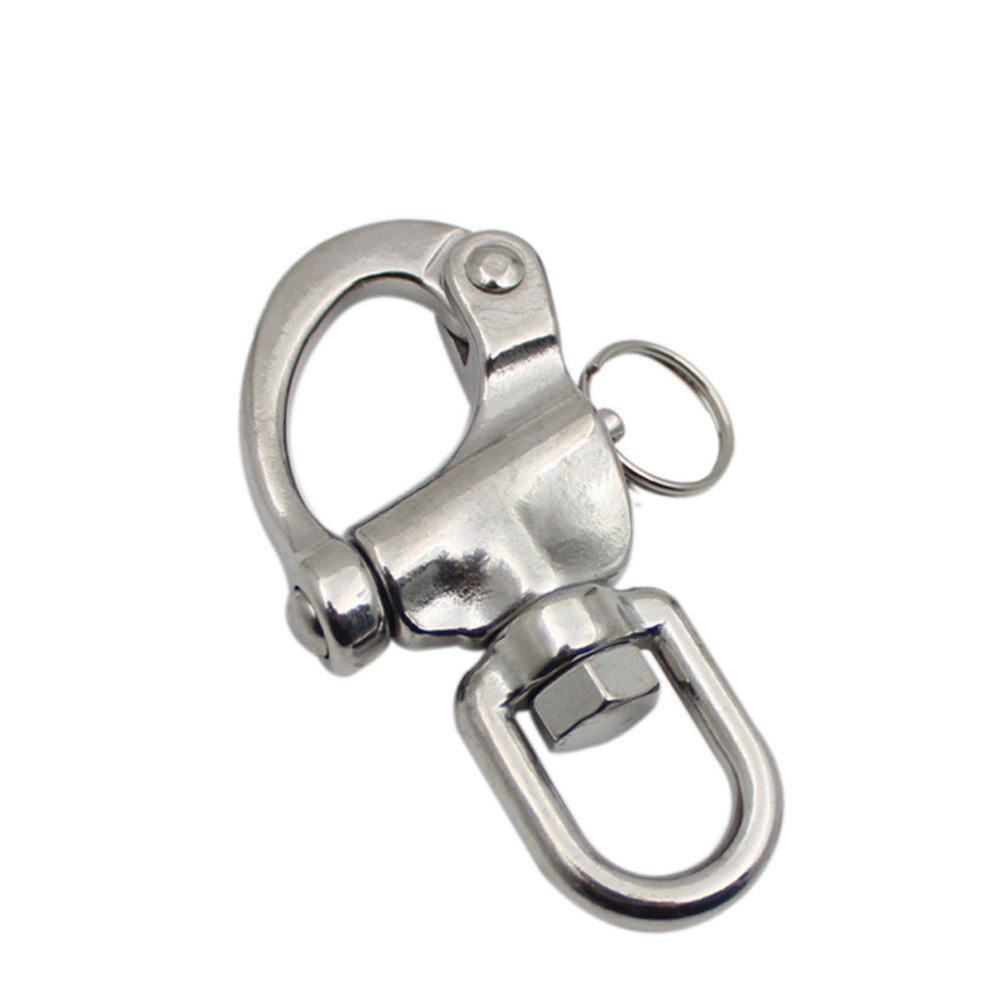 70mm Marine Hardware High Polished 316 Stainless Steel Eye Swivel Snap Shackle