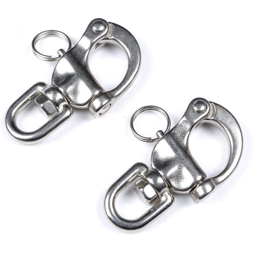 70mm Marine Hardware High Polished 316 Stainless Steel Eye Swivel Snap Shackle