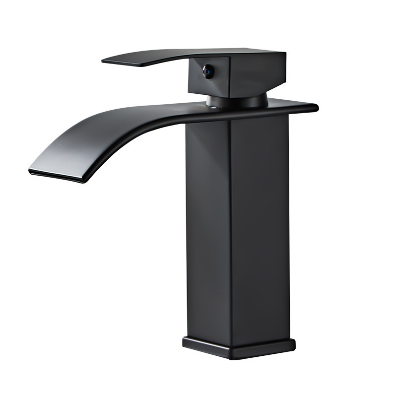 Waterfall Faucet Deck Mount Hot Cold Water Basin Mixer Taps Polished Chrome Lavatory Sink bathroom tap