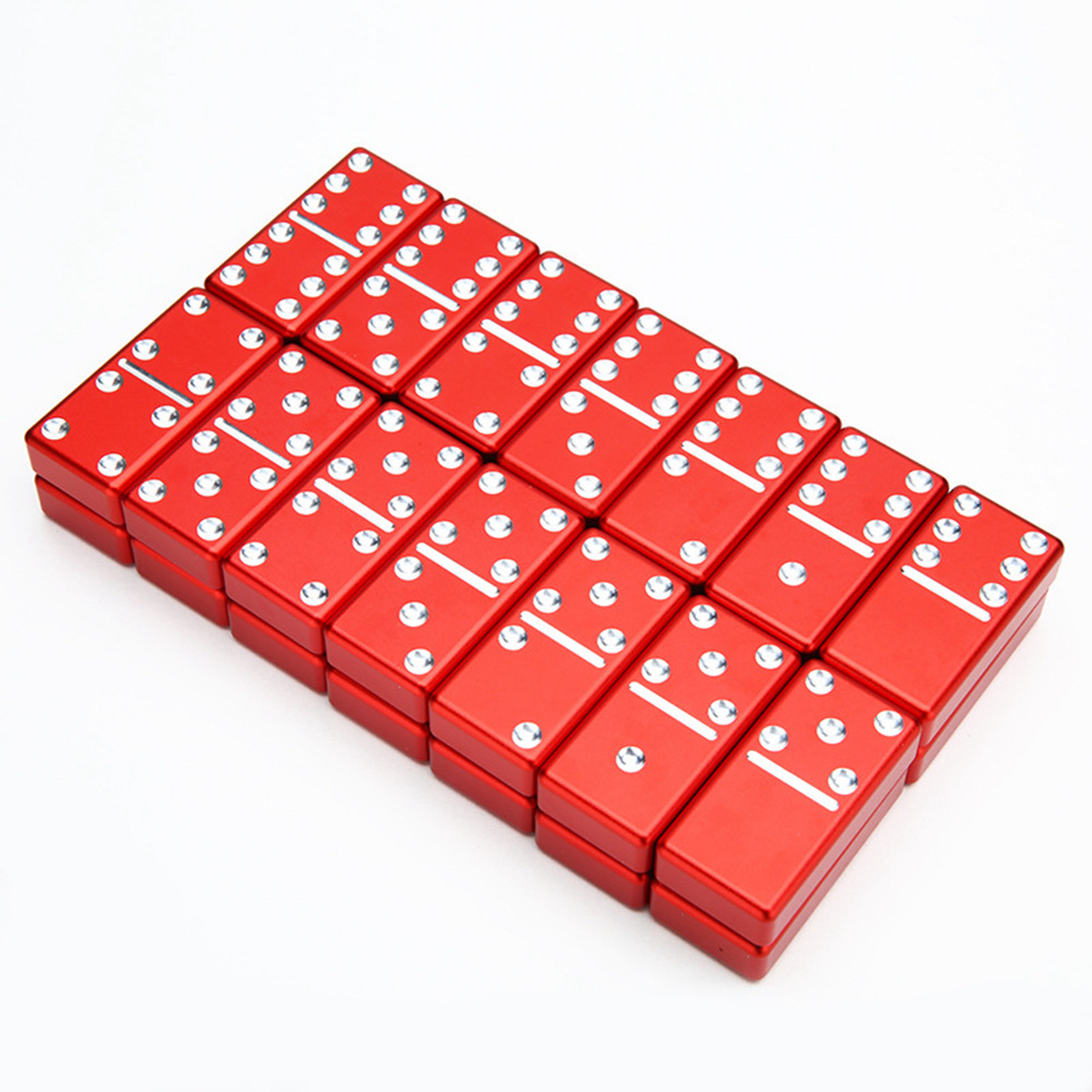 Custom logo sublimation domino game double 6 9 block set