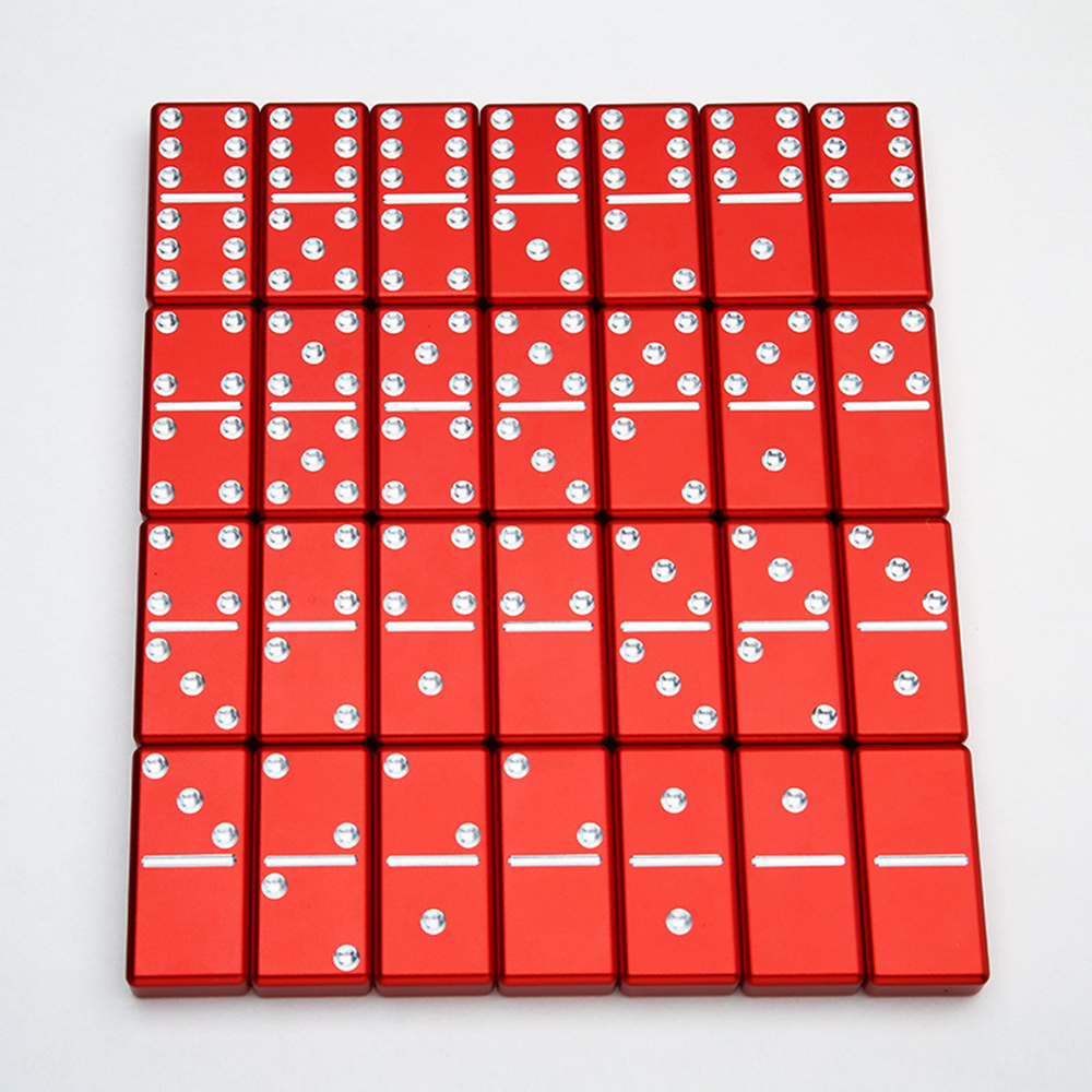 Custom logo sublimation domino game double 6 9 block set