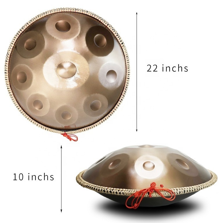 22inch steel Handpan Drum 14 / 12 notes / 10 notes /9 notes handpan instrument for beginner With hand pan Case and stand